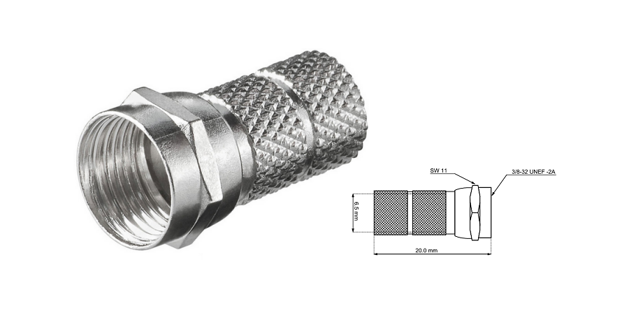 Lee más sobre el artículo Conector F de 20 milímetros