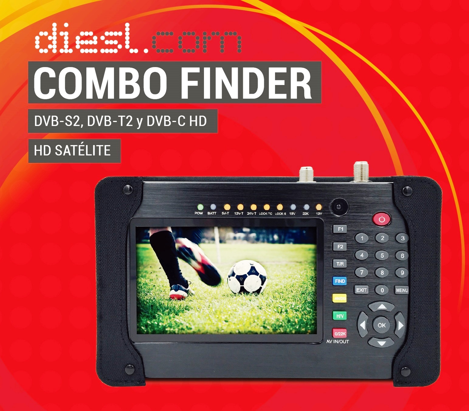 Lee más sobre el artículo Combo Finder, medidor de campo DVB-S, DVB-T y DVB-C HD