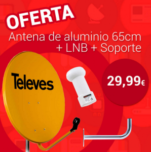 Lee más sobre el artículo Llévate una antena parabólica Televés por 29,99€