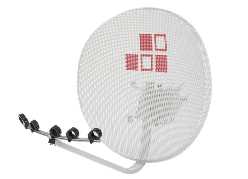 Antena parabolica perforada especial para zonas con viento fuerte