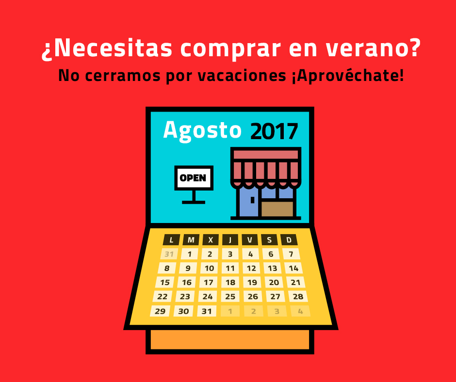 Lee más sobre el artículo ¿Necesitas comprar en verano? No cerramos por vacaciones