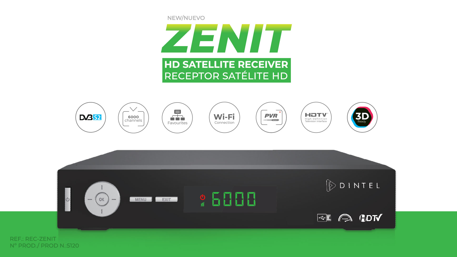 En este momento estás viendo Nuevo receptor satélite HD Dintel Zenit